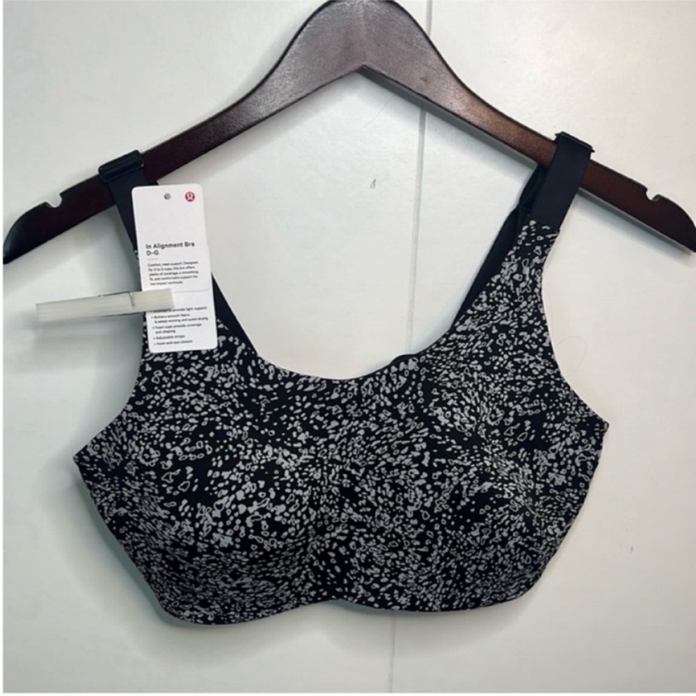 In Alignment Bra Light Support, D–G Cups - Crescendo Speckle Rhino Grey Black